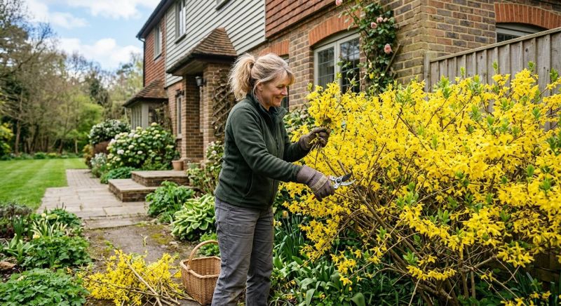 Forsythia Pruning